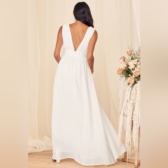Lulus - Heavenly Hues White Maxi Dress (S/L) - Picture 5 of 7